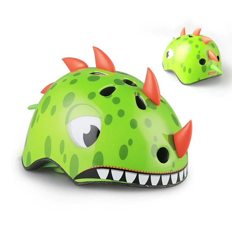 Child wearing Roller Skating Balancer Helmet with shark design for safety and style