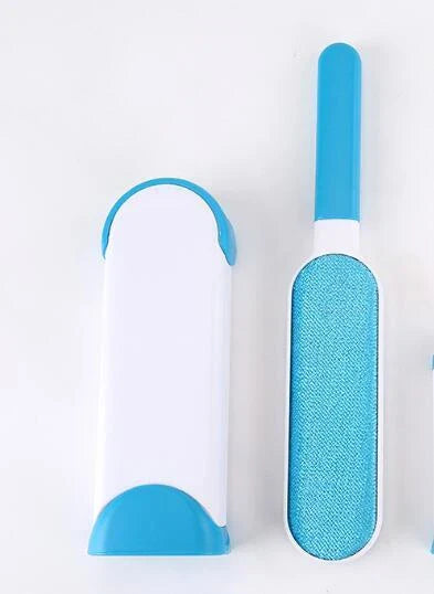 A reusable pet hair remover comb with a self-cleaning base, perfect for removing fur and lint from sofas, chairs, and other upholstery.