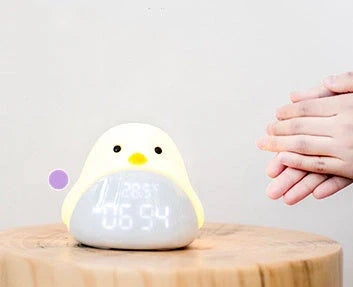 Time Bird Smart Clock with cartoon bird design, LED display, and night light feature