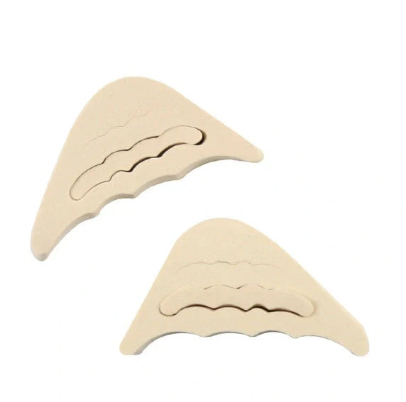 EVA toe anti-slip pads for high heels, black and beige options, 6.5x3x1.5 cm