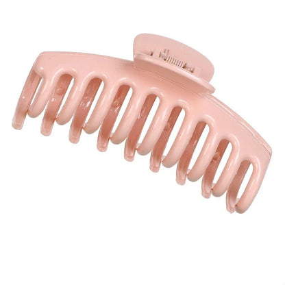 Candy-coloured plastic ponytail clip for showers and daily hair styling