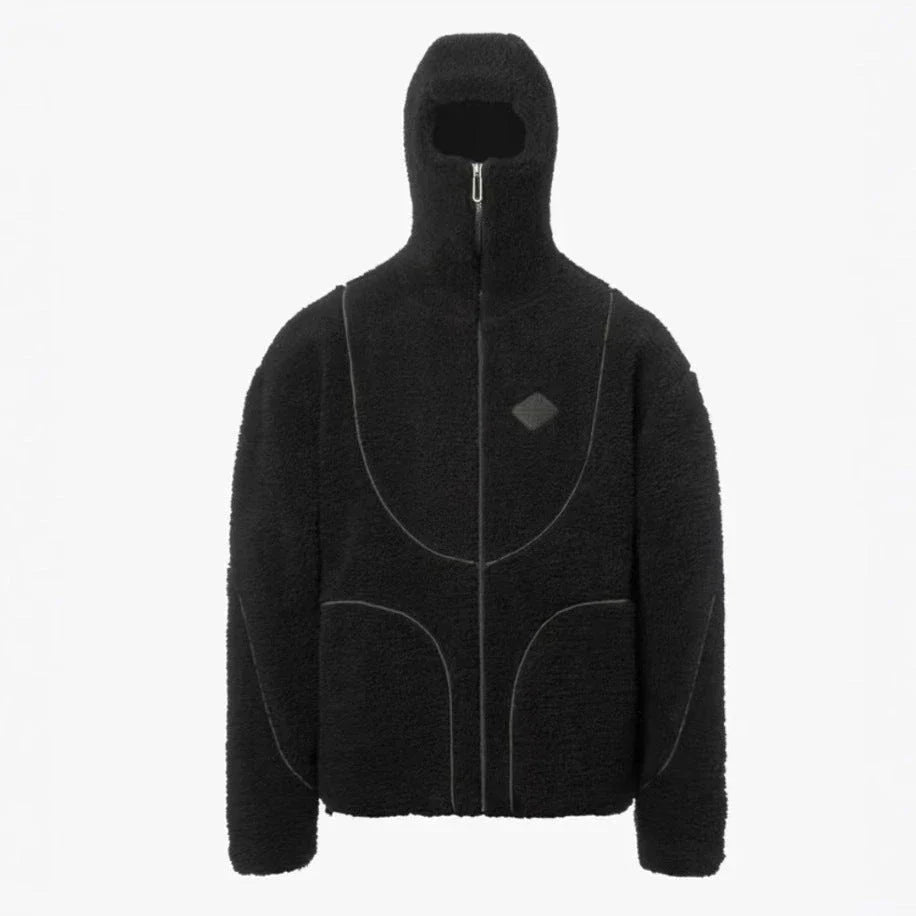 Men's stylish hooded zipper jacket with premium patchwork design in various colors
