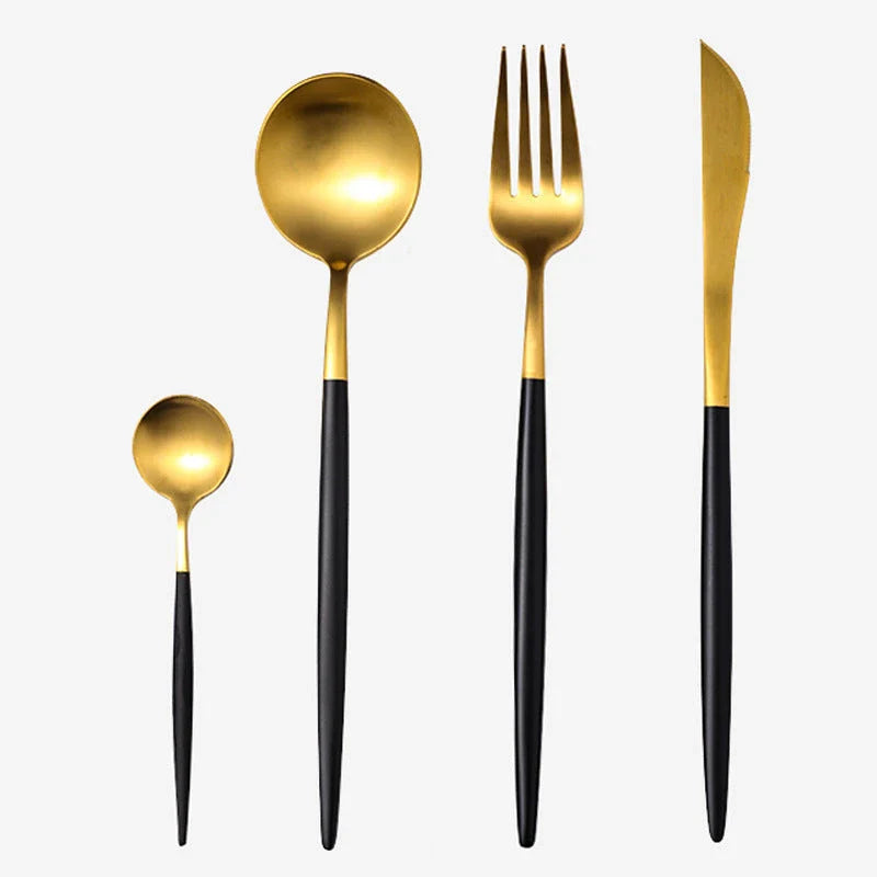 Premium 20-piece stainless steel cutlery set with mirror-polished finish, ergonomic design, and elegant gift box