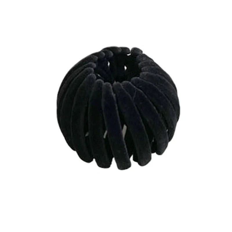 Velvet bird's nest hair ring hairpin in various colours for stylish ponytails