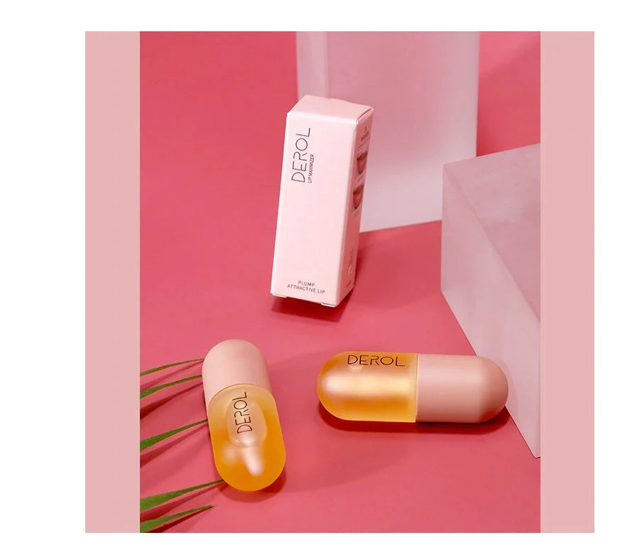 Day Night Instant Volume Lip Plumper Oil in light yellow for hydration and repair