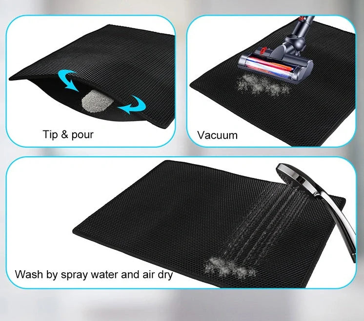 Eco-friendly honeycomb cat litter mat for waterproof and urine proof protection