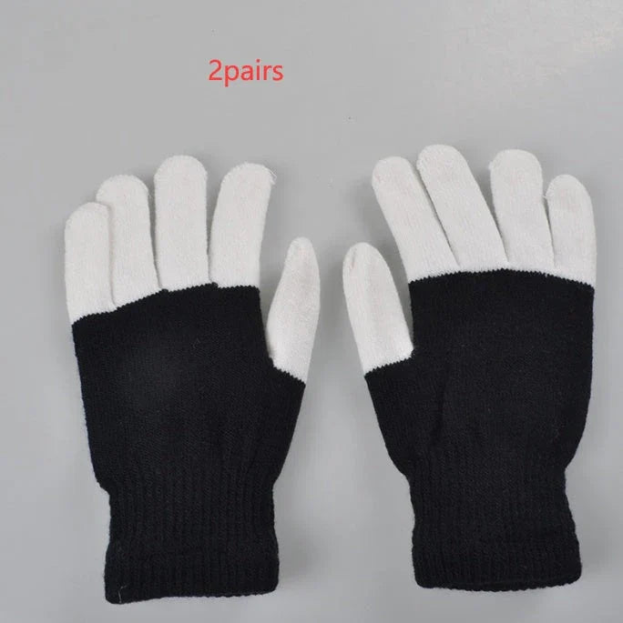 Pair of LED gloves featuring a variety of customizable lighting effects for dance, performance, and nightlife events