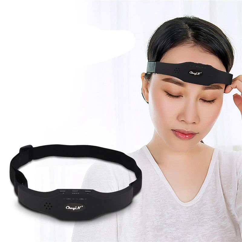 Wireless relaxation massage helmet with adjustable straps and control buttons for customised head massage experience