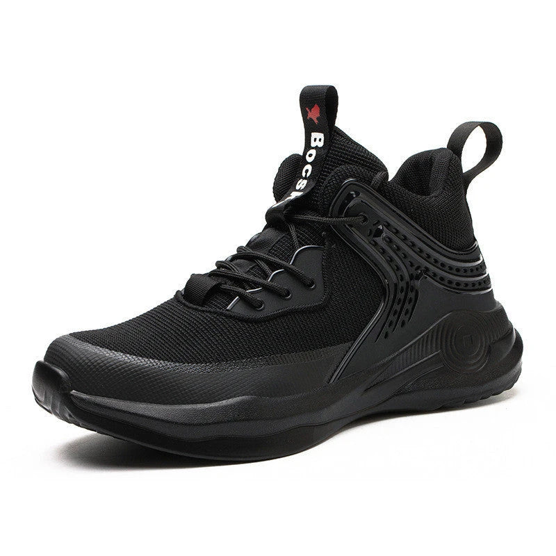 Men's steel toe work boots with puncture-resistant and breathable construction for maximum safety and comfort on the job site
