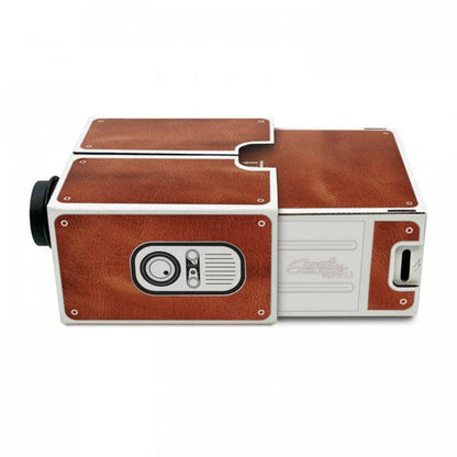 Compact cardboard phone projector for creating a miniature home cinema experience