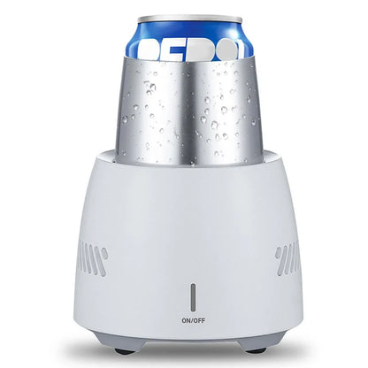 Premium aluminium alloy portable drink cooler with semiconductor refrigeration technology for instant chilling