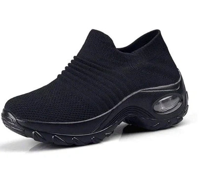 Stylish Korean mesh dancing shoes with wedge heel, available in multiple colours