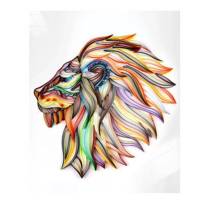 Handmade quilted paper painting craft kit with custom designs and tools included