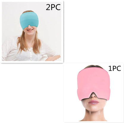 Soothing Ice Therapy Eye Mask for Headache and Migraine Relief, Flexible Gel Material, Adjustable Strap