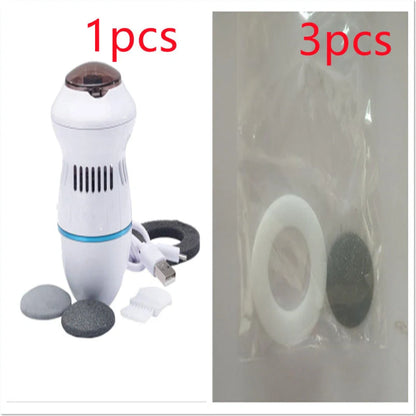 Electric foot file grinder with diamond heads for dead skin removal