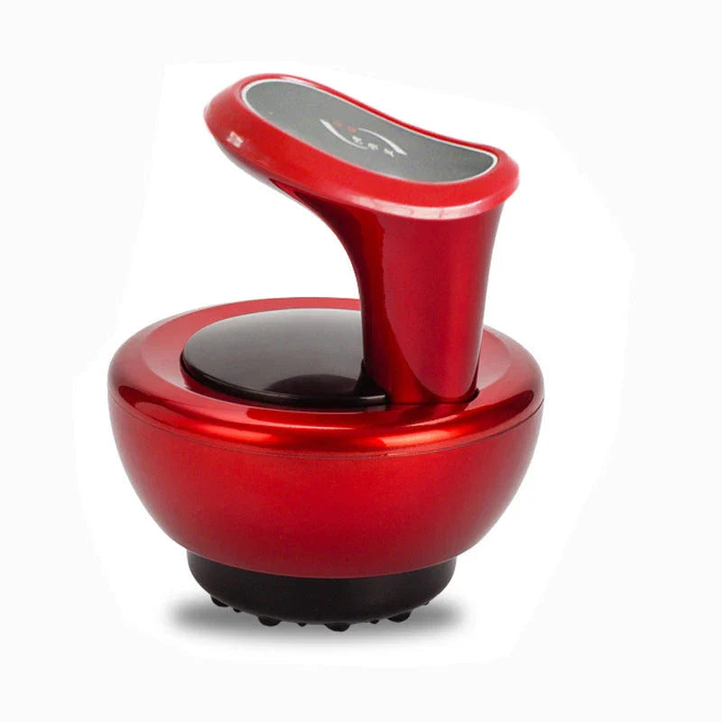 Premium skin brushing and massage device with negative pressure cupping, magnetic therapy, and customizable massage heads