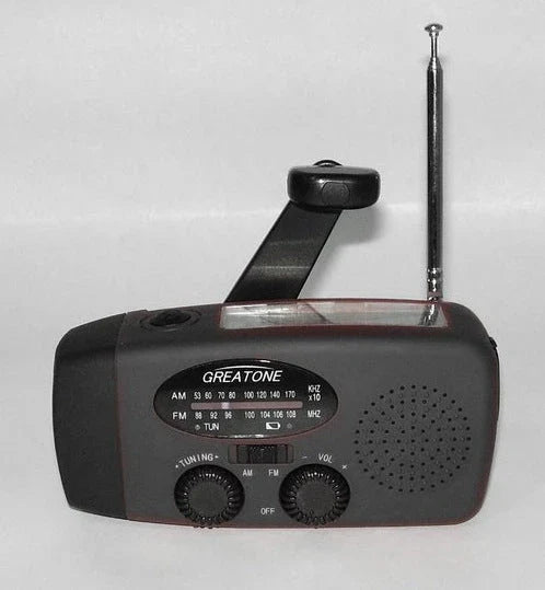 Portable Solar Hand Crank Radio with USB Charging and Flashlight - Versatile Off-Grid Power and Illumination for Outdoor Adventures and Emergency Preparedness