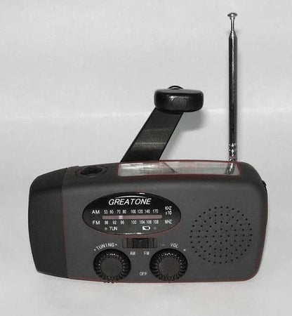Portable Solar Hand Crank Radio with USB Charging and Flashlight - Versatile Off-Grid Power and Illumination for Outdoor Adventures and Emergency Preparedness