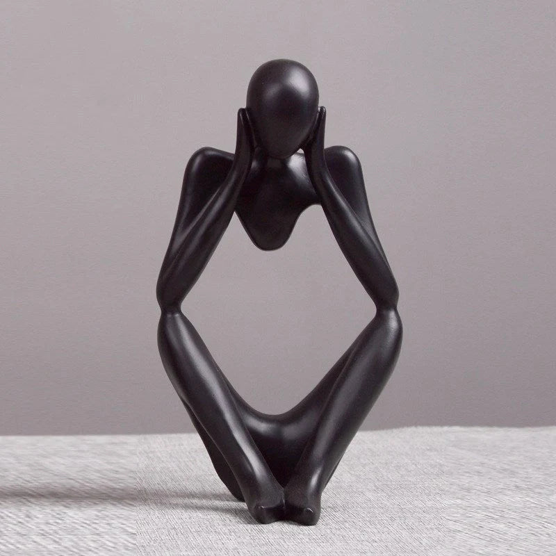 Handmade Thinker Statue Abstract Figure Sculpture in resin for home and office decoration