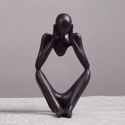 Handmade Thinker Statue Abstract Figure Sculpture in resin for home and office decoration