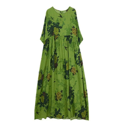Stylish Renaissance-inspired pullover dress with round neckline and medium-length swing skirt, made from premium cotton blend fabrics