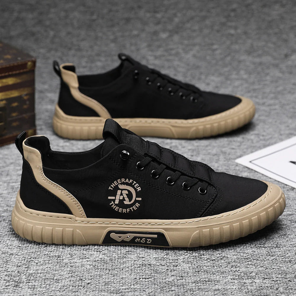 Men's breathable canvas casual shoes in various colors