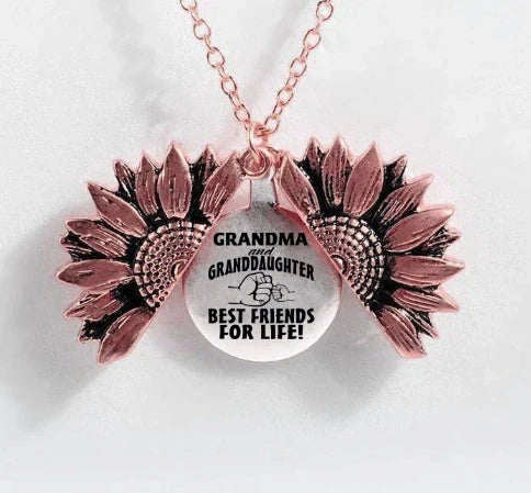Elegant Sunflower Double-layer Lettering Necklace in various colours