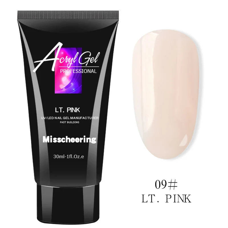 Premium crystal-clear nail extension gel for flawless, long-lasting manicures at home