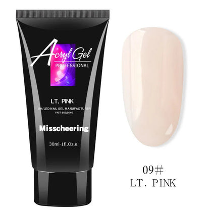 Premium crystal-clear nail extension gel for flawless, long-lasting manicures at home