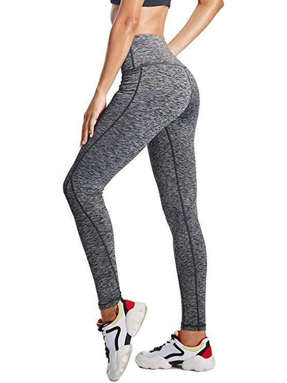 Women's lightweight mesh yoga pants with pockets in various colours
