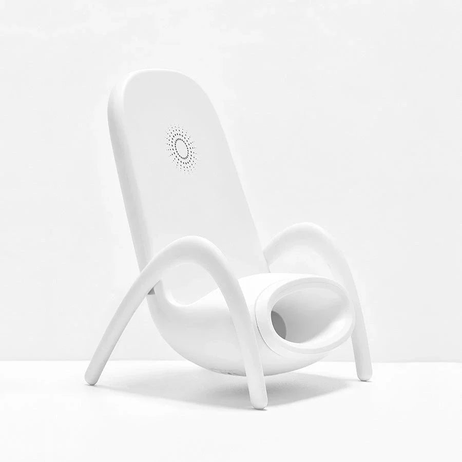 Stylish wireless charging stand with premium materials and fast Qi charging capabilities for Apple and Android smartphones