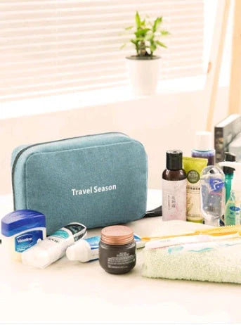 Versatile Travel Organizer: Portable Hanging Makeup Bag with Ample Storage Pockets for Essentials
