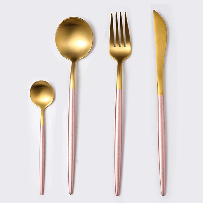 Premium 20-piece stainless steel cutlery set with mirror-polished finish, ergonomic design, and elegant gift box