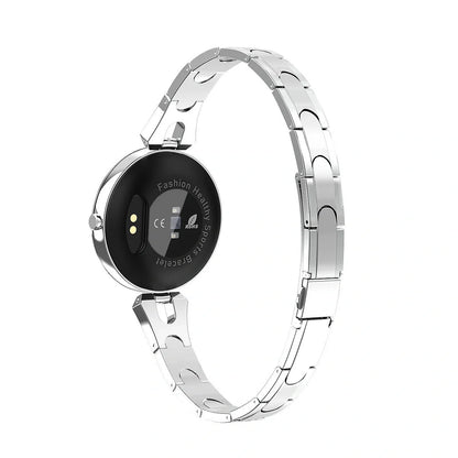 Stylish smartwatch with sleek design, high-definition colour display, and health monitoring features for fashionable British women