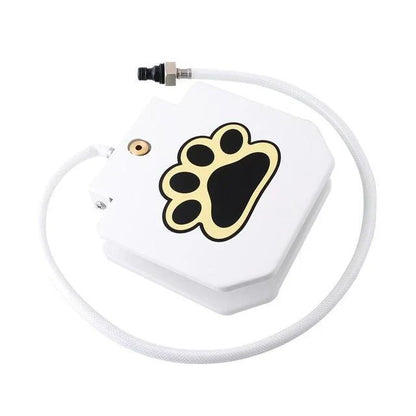 Heavy-duty outdoor dog water fountain with paw-activated water release and durable steel construction
