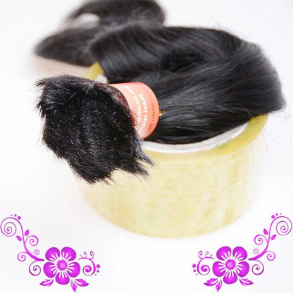 7A body wave human hair handle in various lengths for natural styling