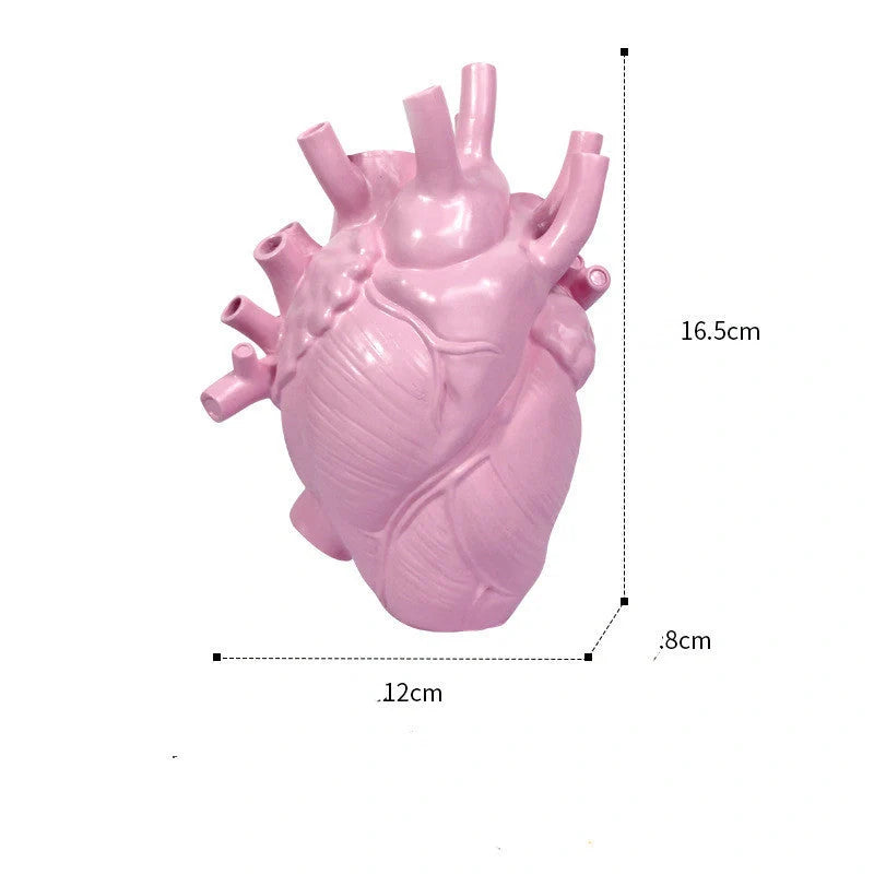 Nordic style heart-shaped dry vase for desktop decoration in various colours
