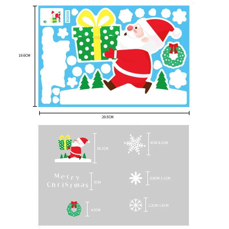 Festive LED string lights with Santa Claus and snowflakes for holiday decor