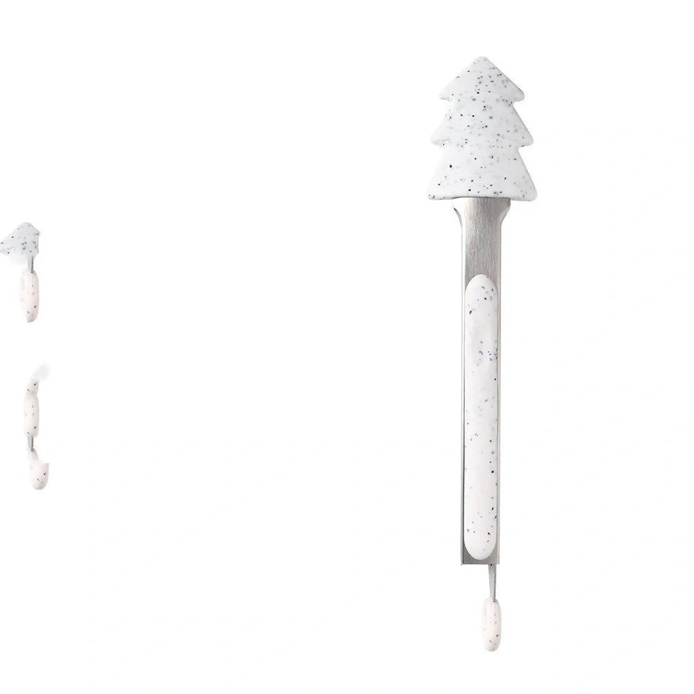 Christmas silicone kitchen tongs with festive designs for BBQ, bread, and salads