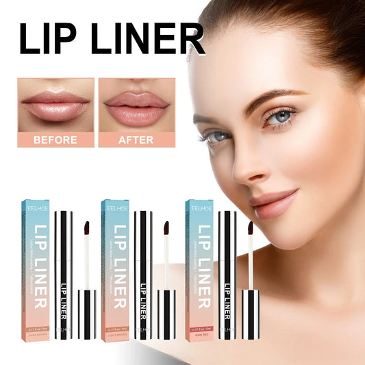 Waterproof Stripping Lip Liner in light brown, dark brown, and wine red shades