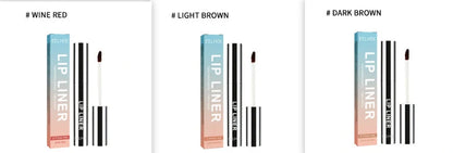 Waterproof Stripping Lip Liner in light brown, dark brown, and wine red shades