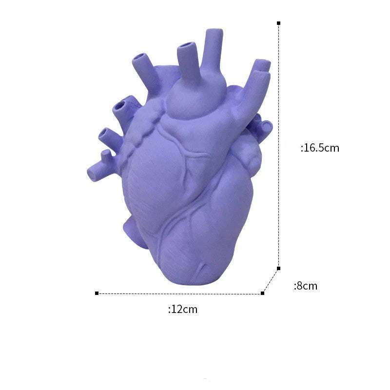 Nordic style heart-shaped dry vase for desktop decoration in various colours
