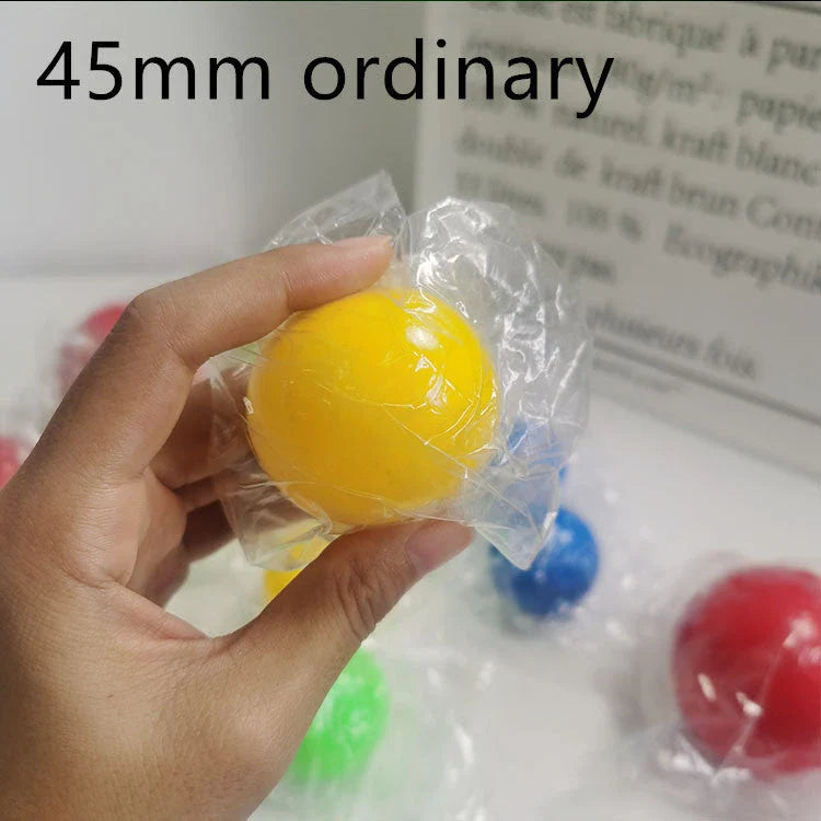 Premium Luminous Sticky Stress Relief Balls in various colors and sizes, with a glow-in-the-dark feature for a captivating and soothing relaxation experience.