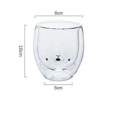 3D double-layer panda cup with skull design and festive inner Christmas tree
