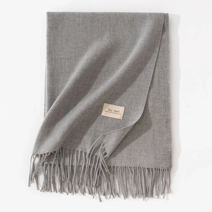 Elegant artificial cashmere scarf for women in various colors, perfect for winter warmth and style.