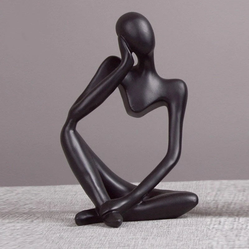 Handmade Thinker Statue Abstract Figure Sculpture in resin for home and office decoration