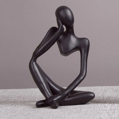 Handmade Thinker Statue Abstract Figure Sculpture in resin for home and office decoration