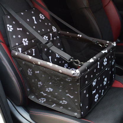 Robust pet car seat cover with double-layer protection, made of high-quality polyester and Oxford cloth for durability and comfort