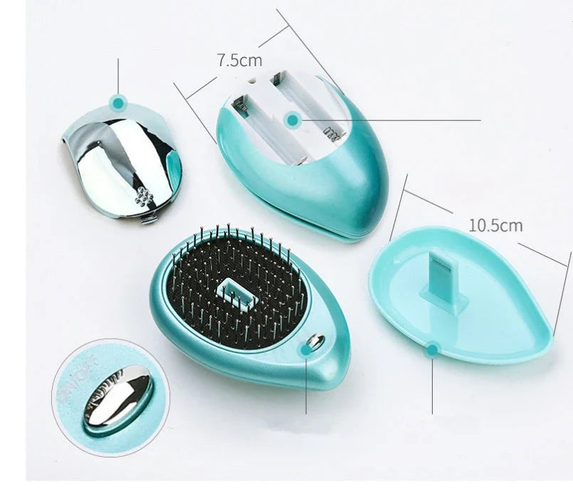 Relaxing Vibration Massage Hair Comb with Negative Ions for Soothing Scalp and Shiny, Healthy Hair