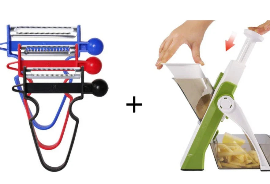 Premium Multifunctional Vegetable Slicer and Chopper with Stainless Steel Blades and Durable ABS Construction